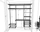 Шкаф-купе зеркальный – профиль Flat, цвет «Белый матовый»